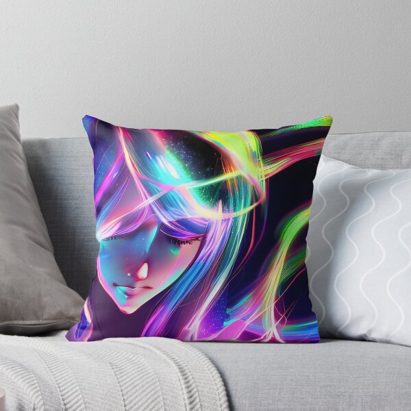 Item preview, Girl portrait in laser shadow - hologram style designed and sold by Dalive.