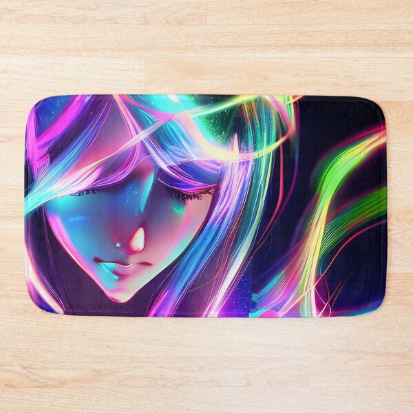 Item preview, Girl portrait in laser shadow - hologram style designed and sold by Dalive.