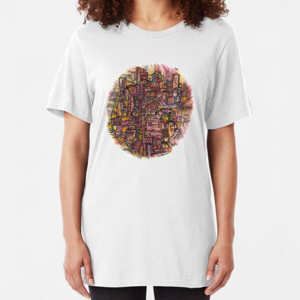 "DÉRIVE" (french) - an aimless walk through city streets Slim Fit T-Shirt