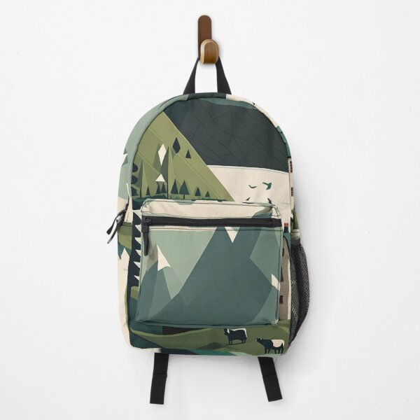 Item preview, Simplified Geometric Norway Spring Landscape Illustration designed and sold by Frozen Memories Studio.