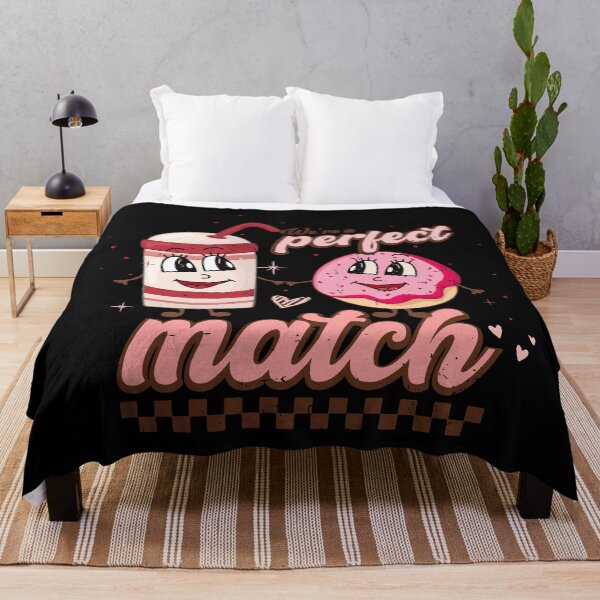 Item preview, We're a Perfect Match, Funny Donut and Milk Valentine's Day designed and sold by printify.