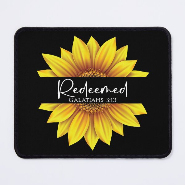 Item preview, Christian Sunflower design - I am Redeemed - Galatians 3:13 designed and sold by simplydesignart.