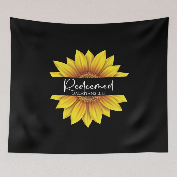 Item preview, Christian Sunflower design - I am Redeemed - Galatians 3:13 designed and sold by simplydesignart.