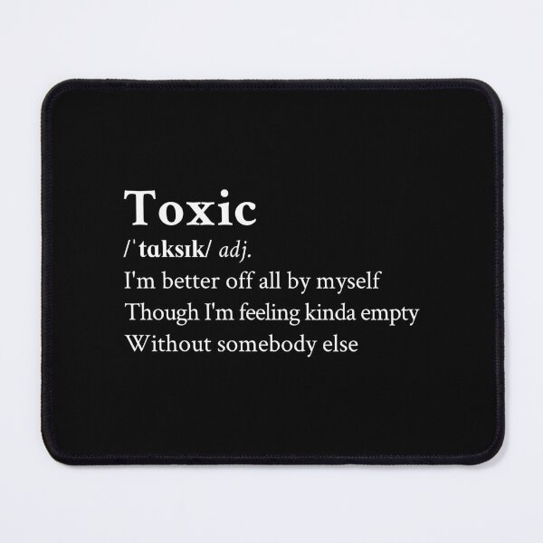 Item preview, BoyWithUke Aesthetic Quote Lyrics Toxic Black designed and sold by StickTheSong.