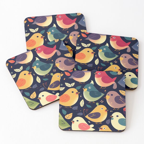 Item preview, Beautiful pattern of colorful birds designed and sold by CutePatternsRB.