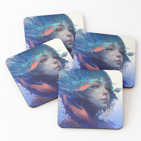 Item preview, a painting of a woman with fish in her hair designed and sold by Denzel002.