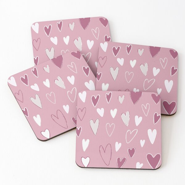 Item preview, Cute Hand Drawn Hearts Pink White designed and sold by Cato99.