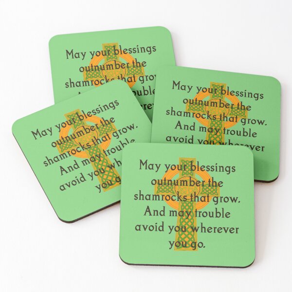 Item preview, May The Blessings Outnumber - Irish Quote  designed and sold by CrankyOldDude.