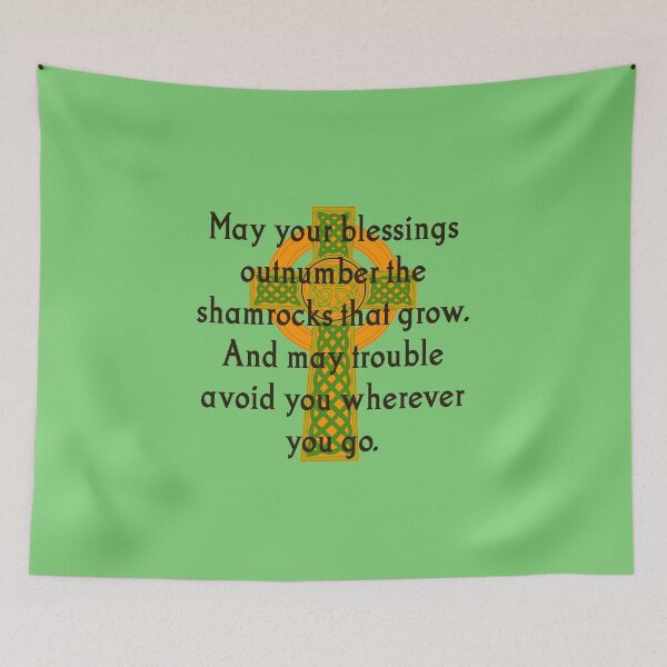 Item preview, May The Blessings Outnumber - Irish Quote  designed and sold by CrankyOldDude.