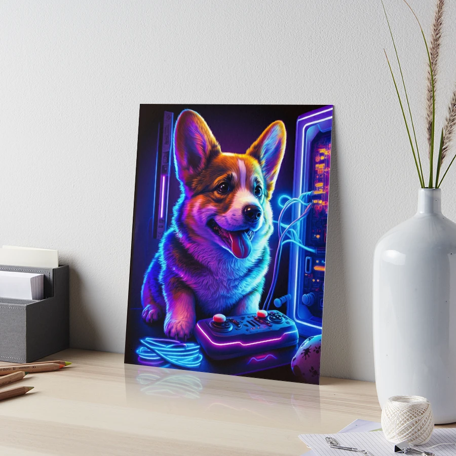 Gaming Corgi - The Cutest Gamer Pup! Art Print for Sale by Epicsessed