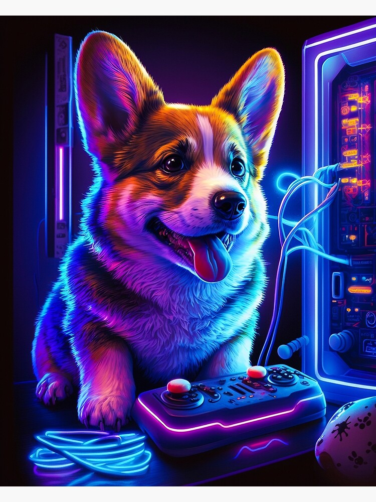 Gaming Corgi - The Cutest Gamer Pup! Poster for Sale by Epicsessed