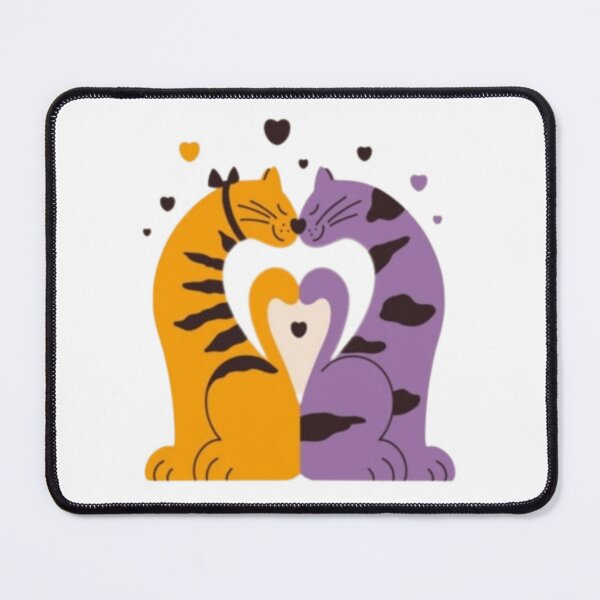 Item preview, valentine day-Couple Of Cats In Love Sit In Heart Pssion designed and sold by MetooStore ⭐⭐⭐⭐⭐.