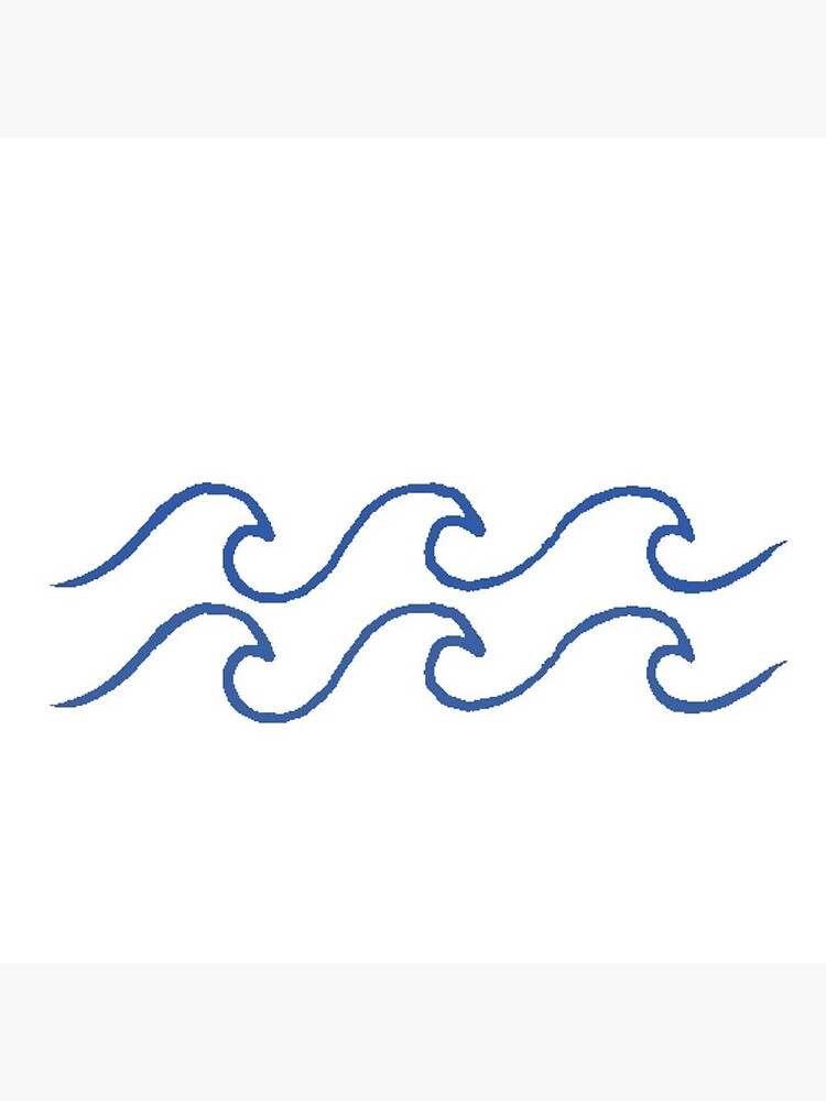 Postal «dibujo olas azules» de soleneabq | Redbubble