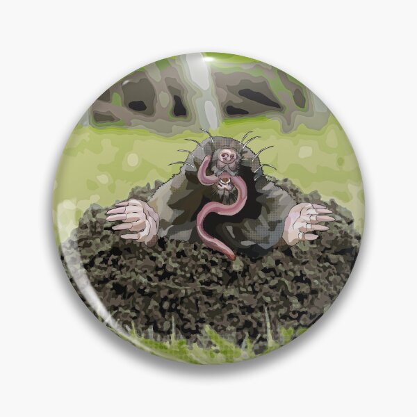 Item preview, Mole molehill by BeeFoxTree, mole illustration designed and sold by BeeFoxTree.