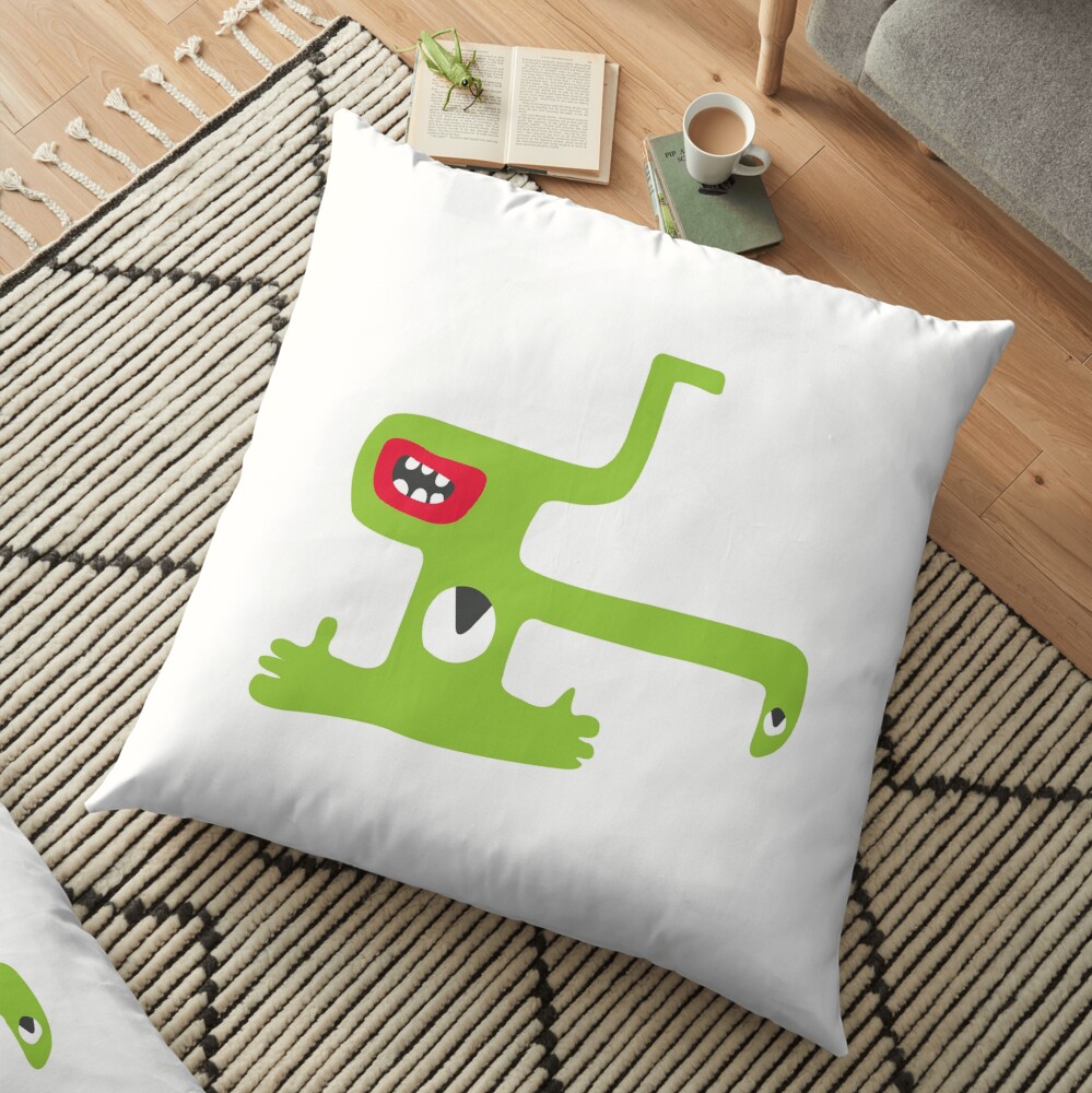 Green Monster Floor Pillow