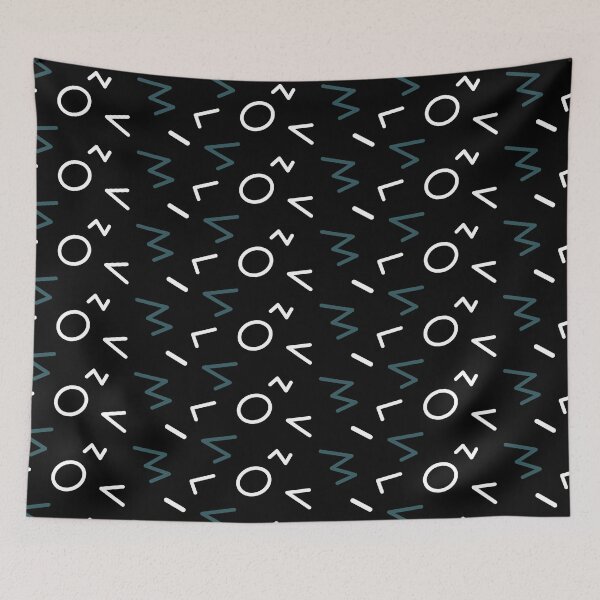 Item preview, 1940s Inspired Textile Print | Multicolored Abstract Squiggles II designed and sold by clubnoirai.