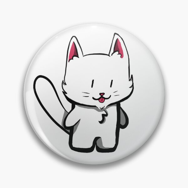 Item preview, White Chibi Cat designed and sold by Partially-Rye-P.