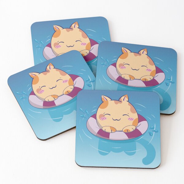 Item preview, Swimming Chubby Neko designed and sold by Stephanie J..