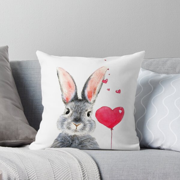 Artikel-Vorschau von Aquarell Hase mit Herz, designt und verkauft von MaryWatercolor.