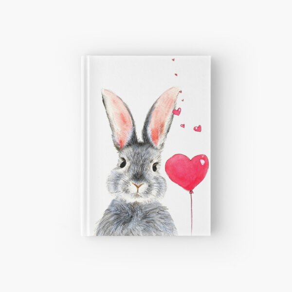 Item preview, Watercolor bunny with heart designed and sold by MaryWatercolor.