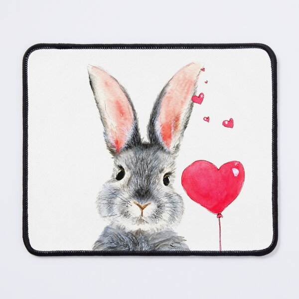 Item preview, Watercolor bunny with heart designed and sold by MaryWatercolor.