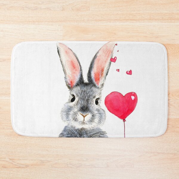 Item preview, Watercolor bunny with heart designed and sold by MaryWatercolor.