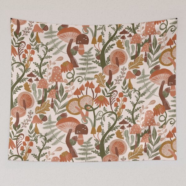 Item preview, Avery earth tones woodland toadstools designed and sold by Kimmygowland.