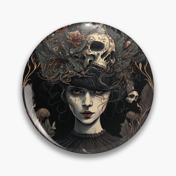 Item preview, Whimsigothic Witch with Skulls designed and sold by Rike Mayer.