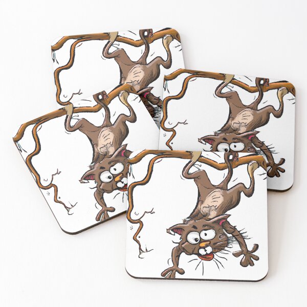 Item preview, crazy cat hanging from tree. Everything is under control! designed and sold by Monkonthehill.