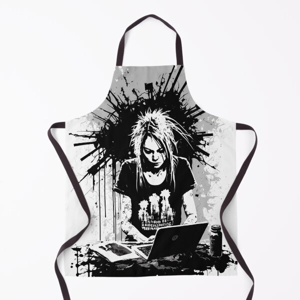 Item preview, Inky Woman Creating at a Laptop designed and sold by TortillaChief.