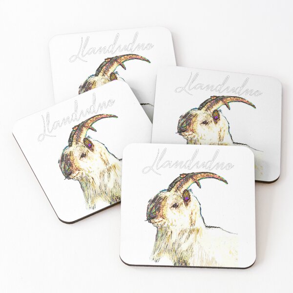 Item preview, LLANDUDNO GREAT ORME GOAT WHITE designed and sold by Marni Scofidio Desi9ns.