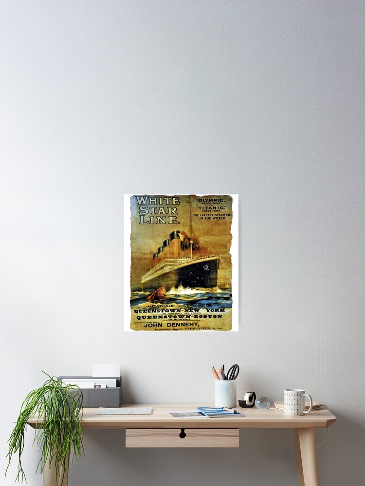 Titanic Sailing Ship Cruise Vintage Poster T-Shirt Titanic Sailing Ship Cruise Vintage Poster T-Shirt