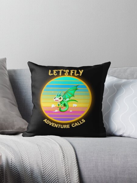 Item preview, Green Dragon with Green Wings Let's Fly Adventure Calls  designed and sold by HanaiPrint.