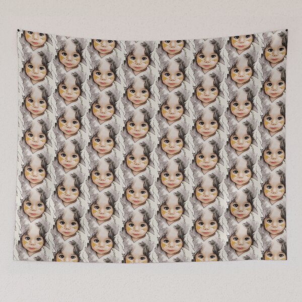 Item preview, Jesús ama las mejillas sucias - Repeating Tile designed and sold by The Swedenborgian.