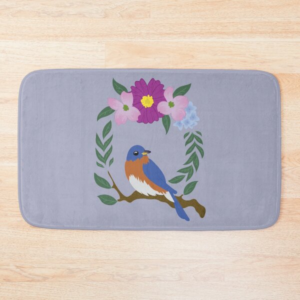 Item preview, Floral Eastern Bluebird designed and sold by emmalemonwtrmln.