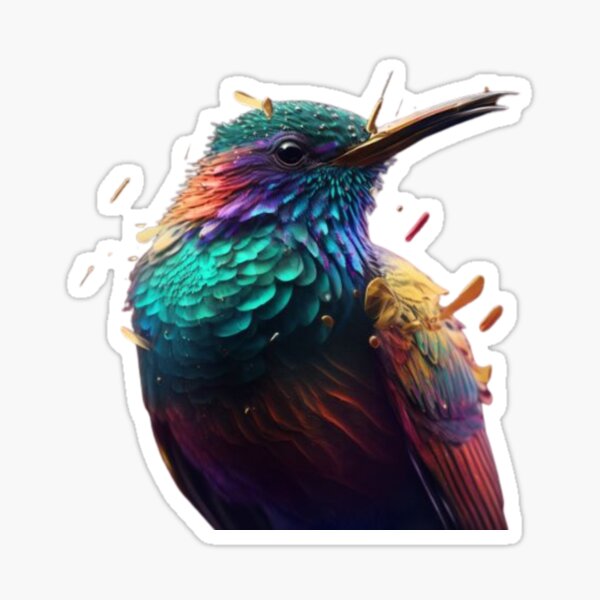 Item preview, Colourful Humming bird - Beautiful designed and sold by GloriousArtSKD.