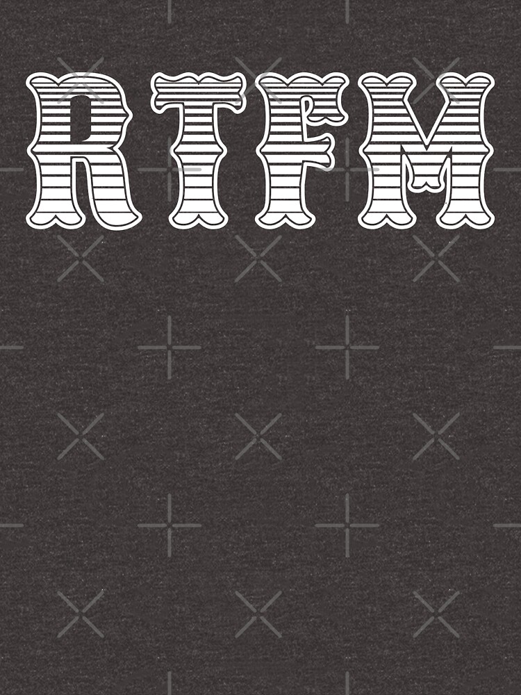 RTFM - Read The Fine Manual White Western Style Design by geeksta