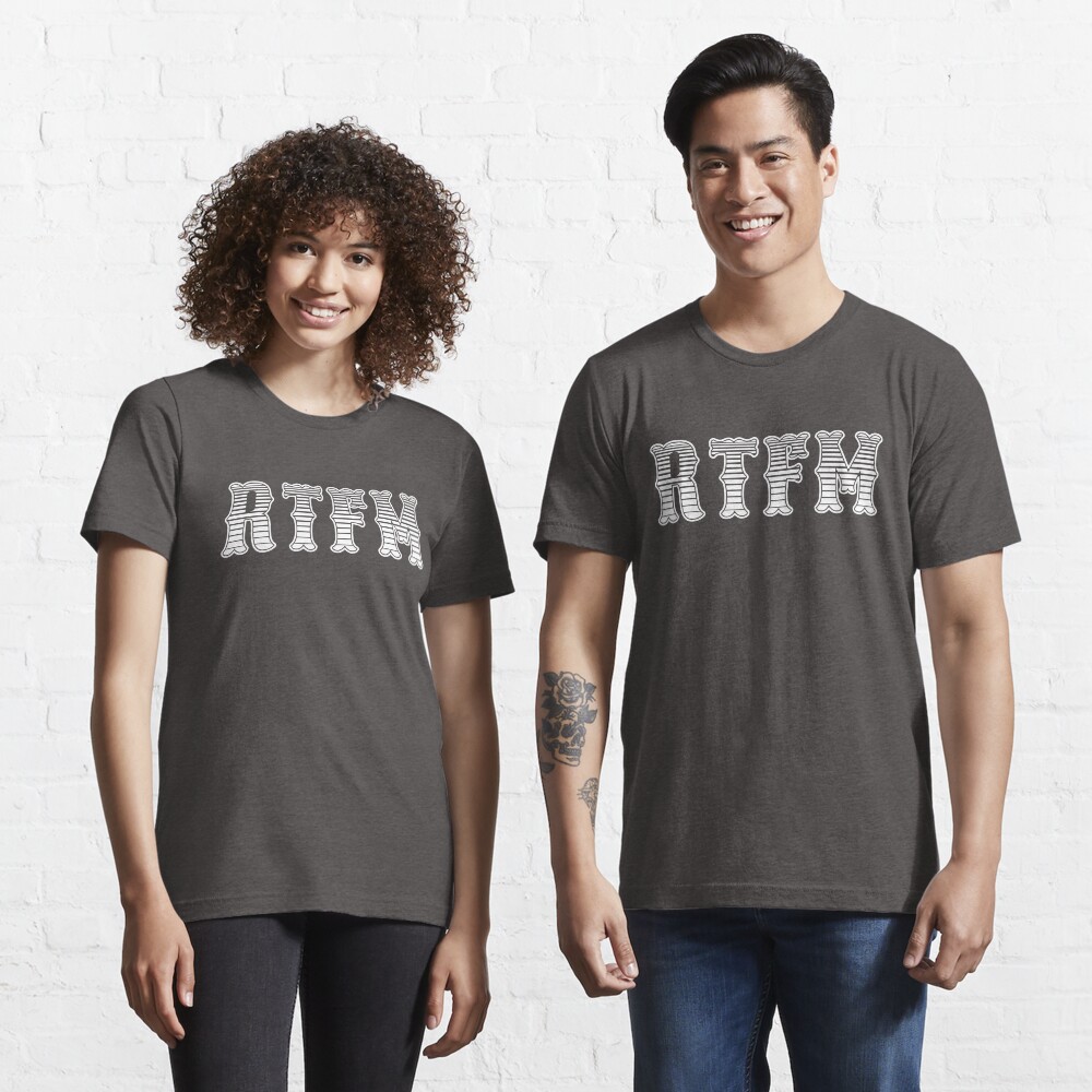 RTFM - Read The Fine Manual White Western Style Design Essential T-Shirt