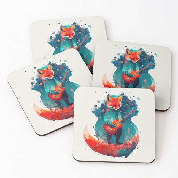 Item preview, Dreamy Fox Guitarist designed and sold by JOLI Design.