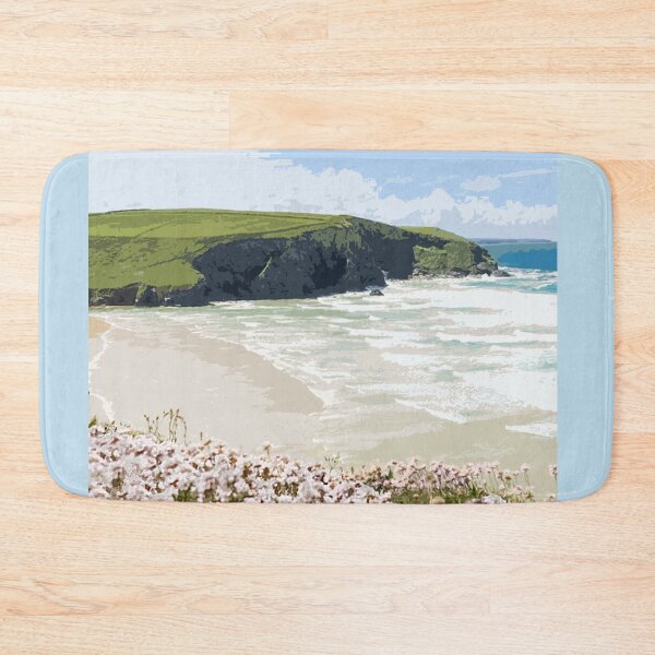 Aperçu de l'œuvre Mawgan Porth, Cornouailles. Cadeau de Cornouailles. Paysage de Kernow créée et vendue par BarbaraGlebska.