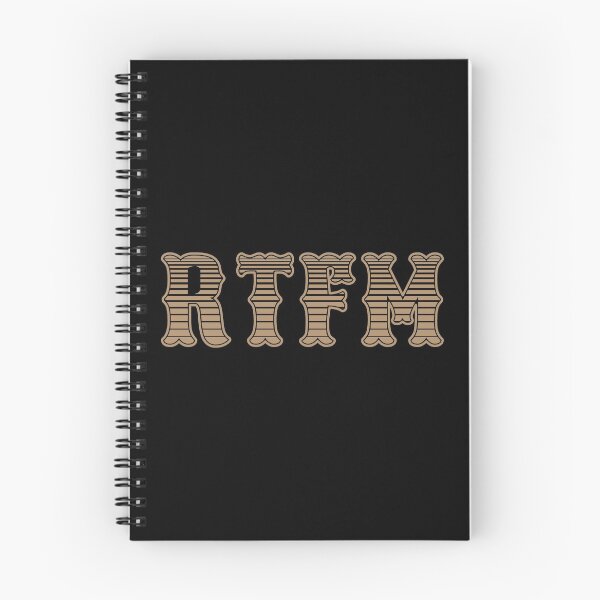 Item preview, RTFM - Read The Fine Manual Brown Western Style Design designed and sold by geeksta.