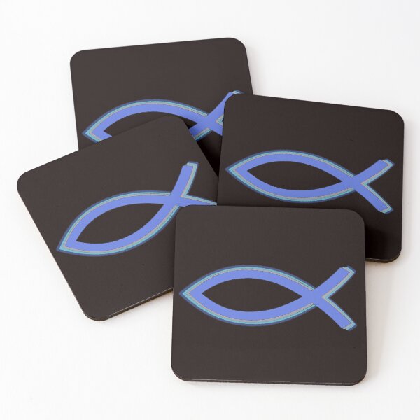 Artikelvorschau, Blaues christliches Fischsymbol entworfen und verkauft von Zoe Correro.