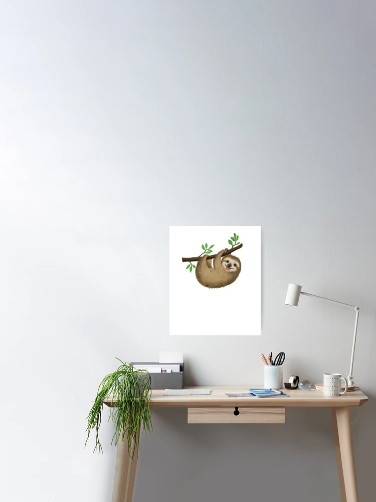  Funny Sloth on Tree Ironing Mat for Table Top Portable