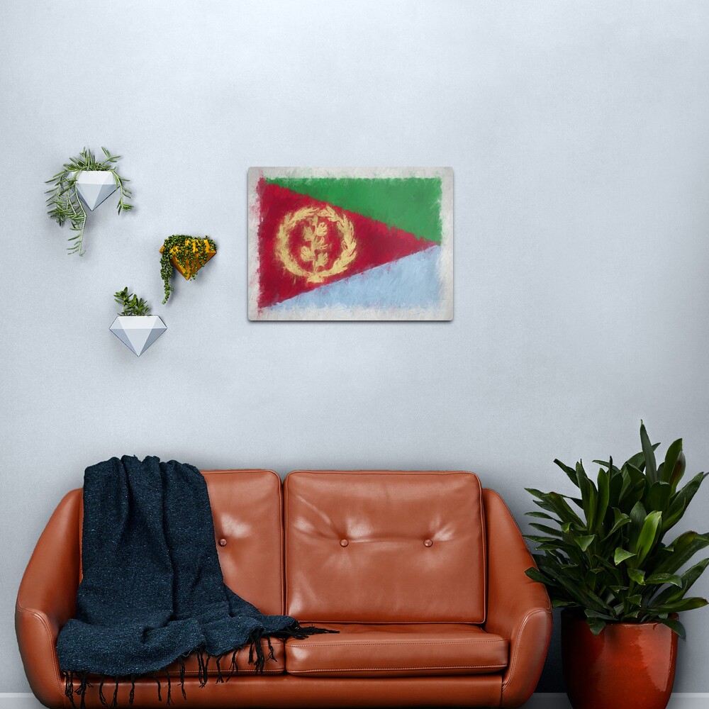 Eritrea Flag Reworked No. 66, Series 4 Metal Print