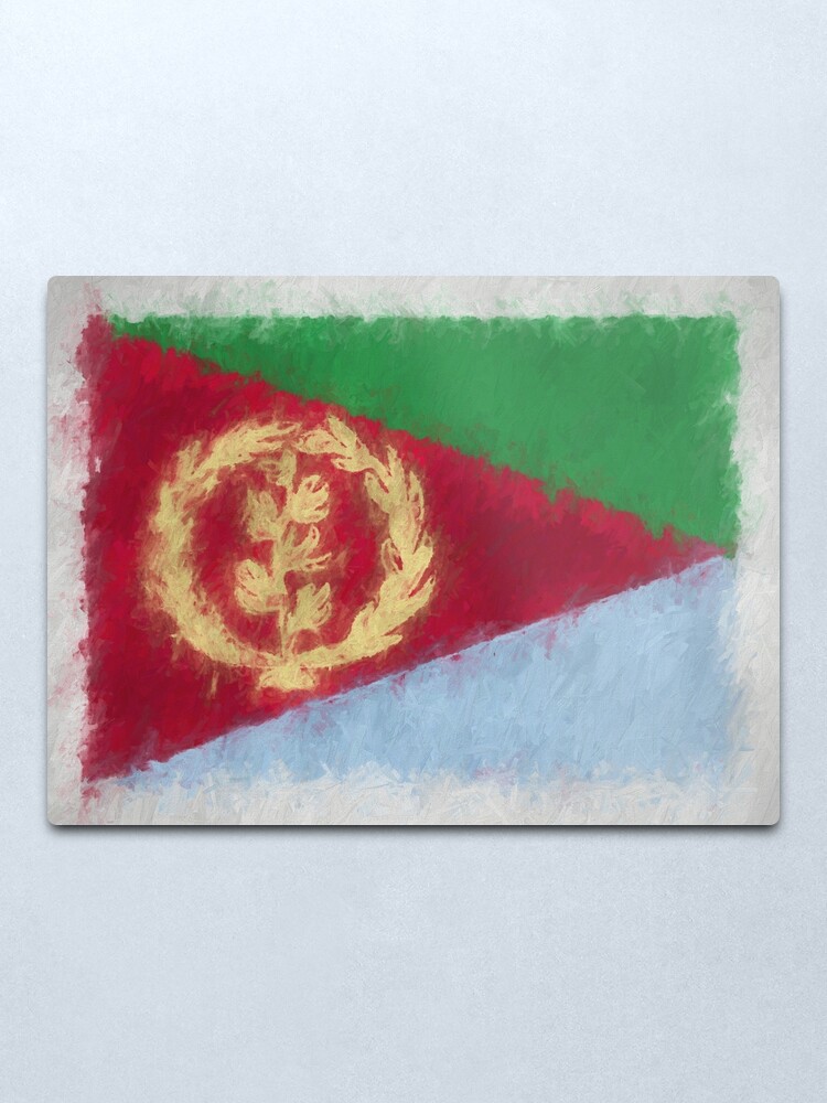 Alternate view of Eritrea Flag Reworked No. 66, Series 4 Metal Print