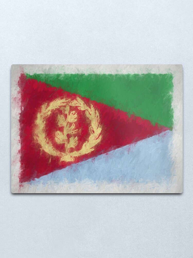 Alternate view of Eritrea Flag Reworked No. 66, Series 4 Metal Print