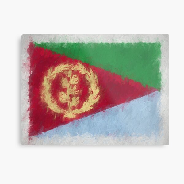 Eritrea Flag Reworked No. 66, Series 4 Metal Print