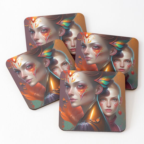 Item preview, Colorful Women Portrait designed and sold by artmanikin.