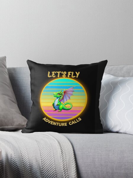 Item preview, Green Dragon with Purple Wings Want to Fly as Adventure Calls designed and sold by HanaiPrint.