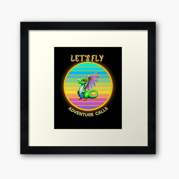 Item preview, Green Dragon with Purple Wings Want to Fly as Adventure Calls designed and sold by HanaiPrint.